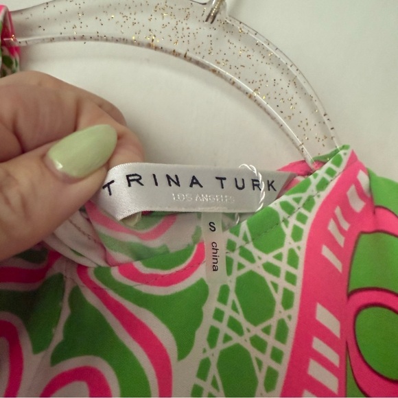 Trina Turk Riggs Short-Sleeve Top - Petra Floral S NWT - Picture 7 of 9